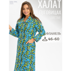 Халат ЛайМ, размер 48, зеленый