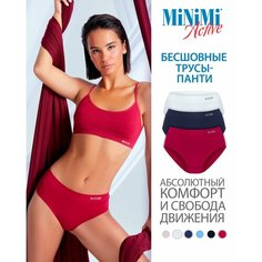 Трусы MiNiMi, комплект из 3 шт., размер 44/46 (S/M), белый, красный, синий