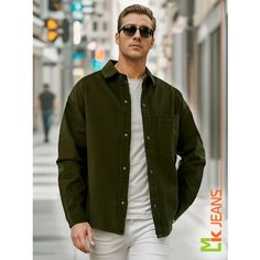 Рубашка MkJeans Oversize, размер S, хаки