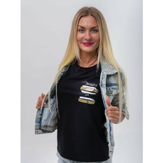 Футболка Lets Go, размер 52 Взрослый, черный