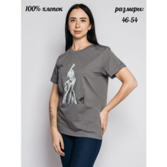 Футболка Lets Go, размер 48 Взрослый, серый