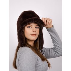 Шапка ушанка , размер 58-59-60, коричневый Нет бренда