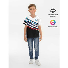 Футболка хлопковая детская BMW BRAND COLOR | БМВ, размер 86, мультиколор Lacotton.Ru