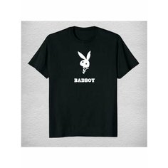 Футболка playboy плейбой, размер XXXL, чёрный Моя маikа