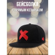 Бейсболка , размер 58-60, черный/красный Ulimark