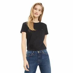 Футболка TOMMY HILFIGER HERITAGE CREW NECK T, размер XS, черный