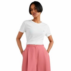 Футболка TOMMY HILFIGER HERITAGE CREW NECK T, размер L, белый