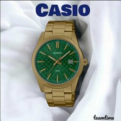 Наручные часы CASIO, золотой, зеленый