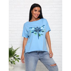 Футболка Crazy bear, размер 52-54, голубой