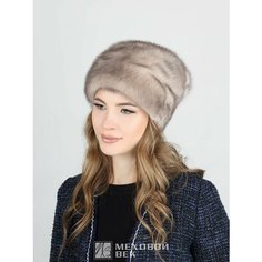 Шапка Меховой век, размер 57/58, бежевый