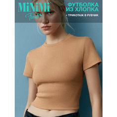 Футболка MiNiMi Mi 1421С Fresh, размер 50 (XL), бежевый