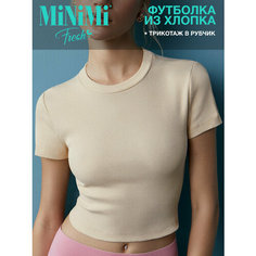 Футболка MiNiMi Mi 1421С Fresh, размер 44/S, beige
