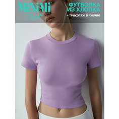 Футболка MiNiMi Mi 1421С Fresh, размер 50 (XL), lilla