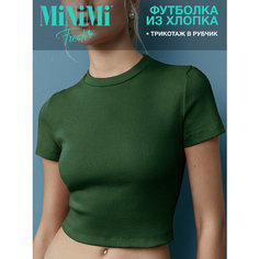Футболка MiNiMi Mi 1421С Fresh, размер 50 (XL), зеленый