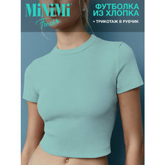 Футболка MiNiMi Mi 1421С Fresh, размер 50/XL, голубой