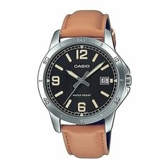 Наручные часы CASIO Collection, серебряный, черный, коричневый