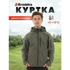 Куртка Brodeks SOFTSHELL, размер S, хаки