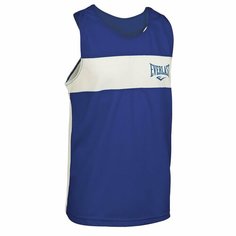 Майка спортивная Everlast Elite синяя, 1 шт., размер XXXL, синий/белый