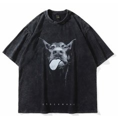 Футболка варенка oversize оверсайз, размер onesize 42-52, черный 4 Istina