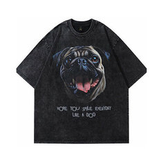 Футболка варенка oversize оверсайз, размер onesize 42-52, черный 2 Istina