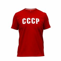 Футболка, размер 52, красный Нет бренда