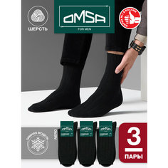 Носки Omsa, комплект, 3 пары, размер 45-47 (29-31), nero
