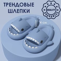 Шлепанцы , размер 36-37, голубой Акулы