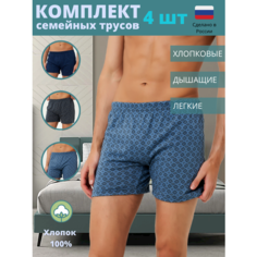 Трусы TexVille, комплект из 4 шт., размер 50, серый