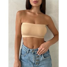 Топ LOOKTOP, 1 шт., размер 40-44, бежевый