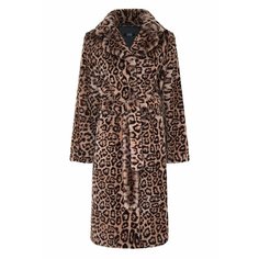 Шуба классика SAS womanswear, размер XS(40-42), леопард