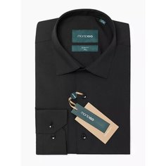 Рубашка MONDIGO классическая с длинным рукавом LOW SLIM FIT, размер S, черный