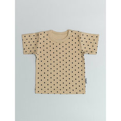 Футболка Amelli, размер 74, бежевый/черный