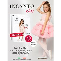 Колготки Incanto, 40 den, 3 шт., размер 152-158, bianco