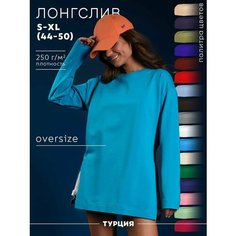 Лонгслив LUIGGI FENZO Оверсайз, размер L-XL, , синий