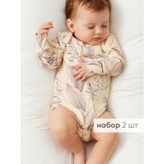 Боди Happy Baby, комплект из 2 шт., размер 56, milky&pink