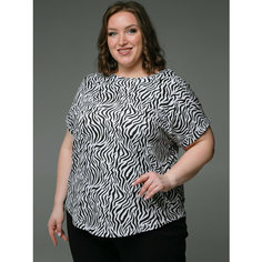 Блуза Ohana market, размер 54, белый/черный