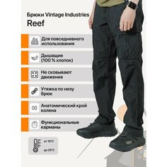 Брюки карго Vintage Industries Reef, размер 3XL, black