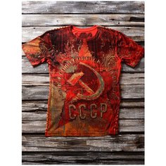 Футболка KRASAR, размер S, красный, золотой