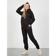 Костюм спортивный Jools Fashion женский спортивный зимний, размер 48, черный