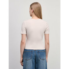 Футболка Zarina, размер XL (RU 50)/170, кремовый/светлый беж