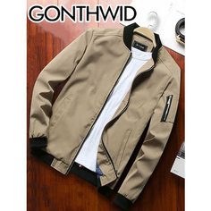 Бомбер GONTHWID, размер 2XL, хаки