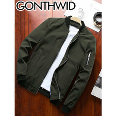 Бомбер GONTHWID, размер 2XL, зеленый