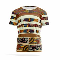 Футболка PANiN Brand, размер XXL, бежевый, коричневый, хаки