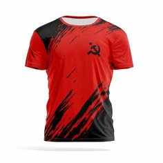 Футболка PANiN Brand, размер XXXL, красный, черный, бордовый