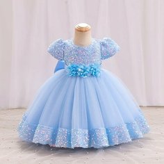 Платье, размер 130, blue Aibaodu