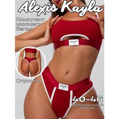 Комплект нижнего белья A&K Нижнее белье, размер 40-46, красный