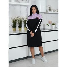 Платье LOVETEX.STORE, размер 48, черный/сиреневый