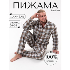 Пижама ЛайМ, размер 54, бежевый