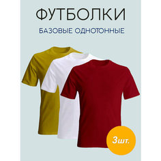 Футболка Zobi, размер 52, бордовый, красный, хаки, горчичный, белый
