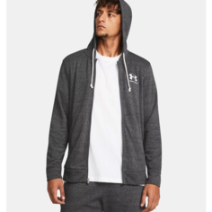 Толстовка Under Armour Rival Terry Full-Zip, размер L, , castlerock light heather/onyx white - 025